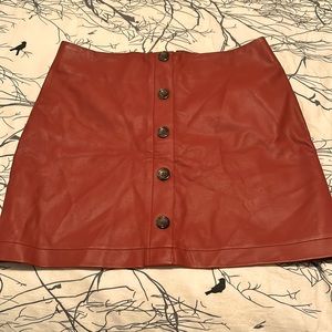 Super fun pleather mini skirt
